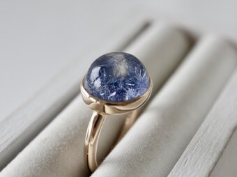 K10[深海庭園dumortierite in quartz]ringの画像