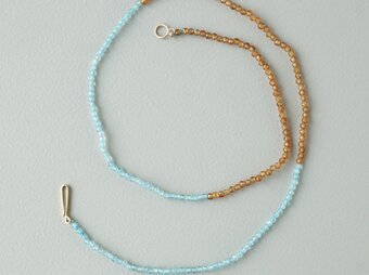 Hessonite x Apatite Necklace / K10の画像
