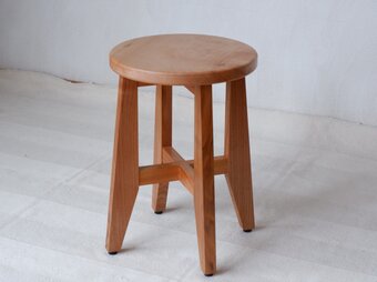 《現品》楓の丸座のスツール　の画像