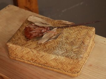 №086　小さい行李　収納箱　小物入れ　古道具　古雑貨　アンティーク　55067