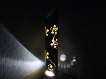 竹灯篭　花の画像
