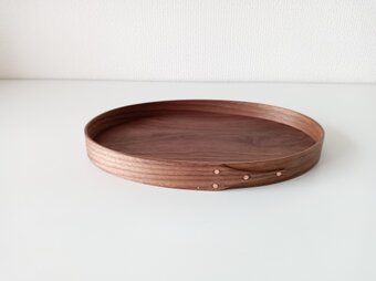 Shaker Oval Tray #6 - ブラックウォルナット