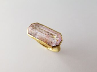 Ｋ18 Kunzite rutile Ringの画像