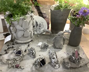 華の絵と志野はがん