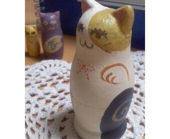 お雛様 ねこ雛様ハチワレさん&三毛猫さん(細身猫タイプ)の | iichi