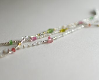 カレンシルバー ゴールドフィルドのコンビブレスレット（Silver925
