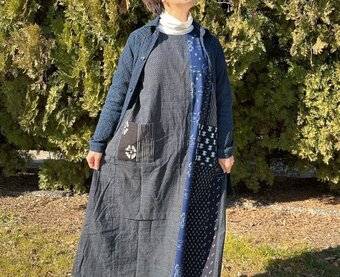 絣ワンピース藍姫