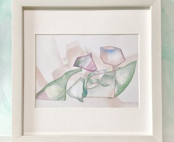 Pastel ABCD/パステル画コラージュ