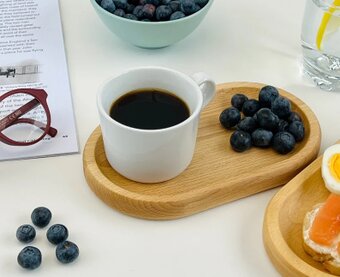 木製コースター、楕円形のオーク材サービングトレイボード、プレート