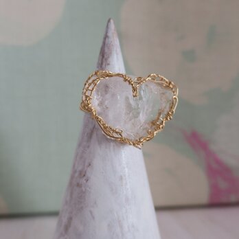 heart ring(アーカンソー水晶）の画像