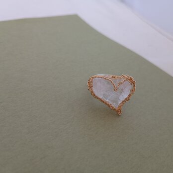 heart ring(アーカンソー水晶）の画像