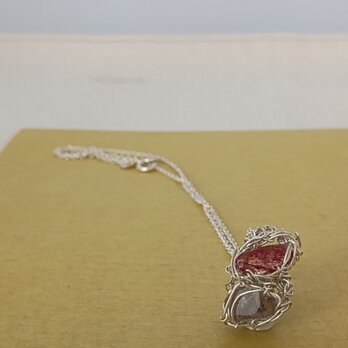 mineral necklace(ストロベリークォーツ・スーパーセブン）の画像
