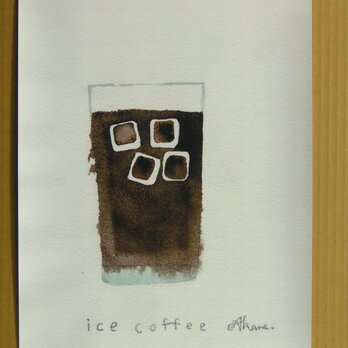 ゆる絵　ice coffee A3の画像