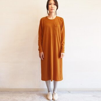 ▲CAUAC▲あったかウールのニットロングワンピース/キャメルゴールド