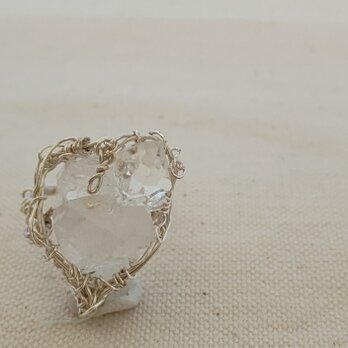 heart ring(モロッコ産水晶）の画像