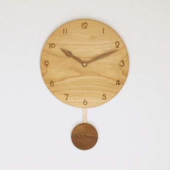 木製 振り子時計　栗材12の画像
