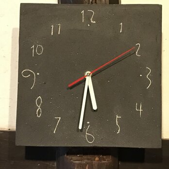 黒陶板　掛時計　の画像