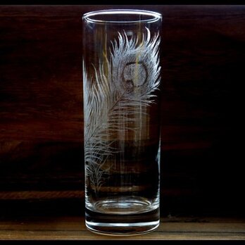 グラス--孔雀の羽根の画像