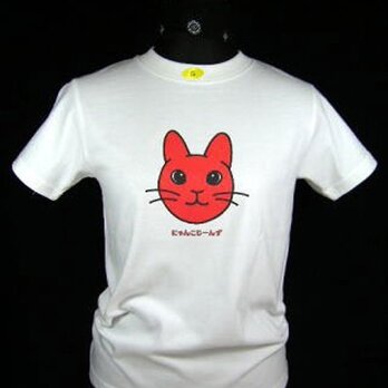 ★オリジナルデザイン★赤いうさぎ猫のTシャツ・新品★の画像