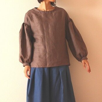 リネン　バルーンスリーブ ブラウス