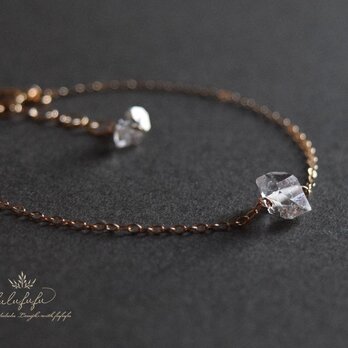 herkimer diamond bracelet～大粒ハーキマーダイヤモンドのブレスレットの画像