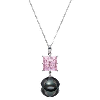 KILIKO JEWELRY(東京切子）ネックレス　麻乃葉　Amethyst　+　雅七宝パールの画像