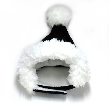 サンタさんの帽子（黒）【S/M/L】の画像