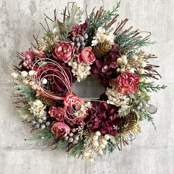 Dahlia circle wreath IVの画像