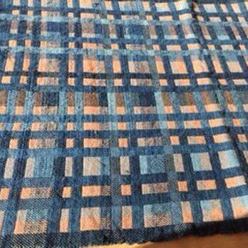 ❐手織/”紅染まる”藍濃淡テーブルマットor掛け布の画像
