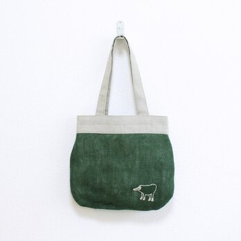 《受注制作》リラのドンゴロスのバッグ／緑