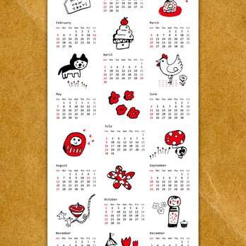 2017カレンダー＊年賀状（5枚セット）