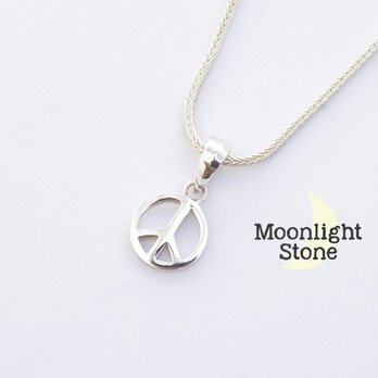 平和の象徴！Peaceシルバーネックレス 【Silver925】の画像