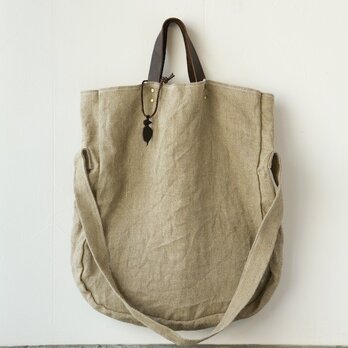 mormyrus hemp 2way tote (T) NATの画像