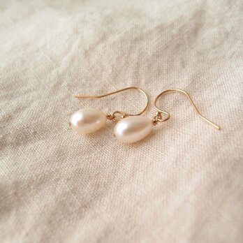 送料無料 Christmas限定 K14GF 真珠のしずくピアス