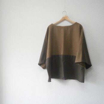 en-enフラノウール・バイカラーキモノスリーブ(新着,冬,羊毛,ウール)