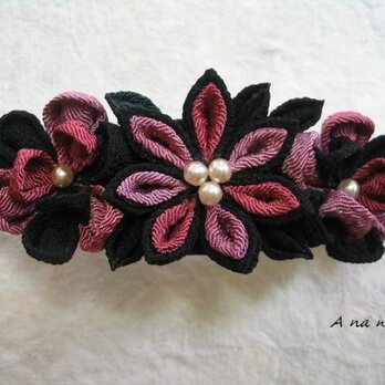 つまみ細工バレッタ