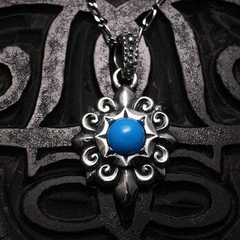 十字架上の花　ターコイズペンダント　【brillante】