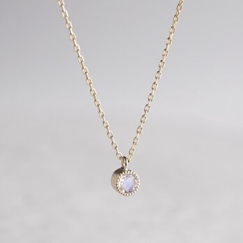 K18 Moonstone birthstone necklace [P033K18RM]の画像