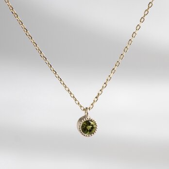 K18 Tourmaline birthstone necklace [P033K18TM]の画像
