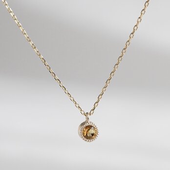 K18 Citrine birthstone necklace [P033K18CT]の画像