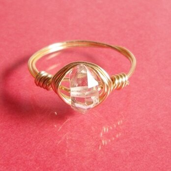 ハーキマーダイヤモンド　Wire　Ring（1石タイプ）
