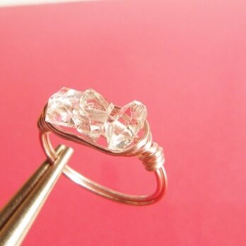 ハーキマーダイヤモンド　Wire　Ring（3石タイプ）