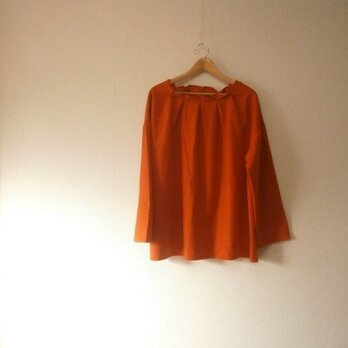 ★en-enウールタッグブラウス・はっきりオレンジ16113(新着,羊毛,ウール)の画像