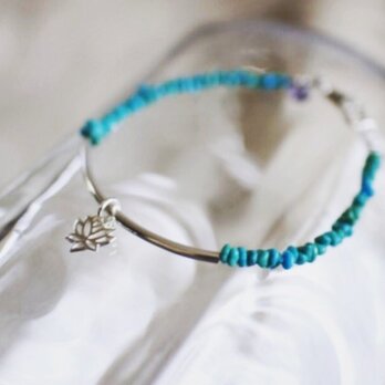 turquoise*lotuscharm*braceletの画像