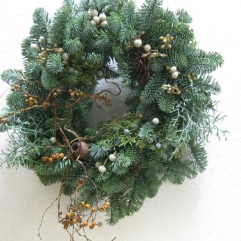 ご予約品木の実のchristmas-wreathの画像