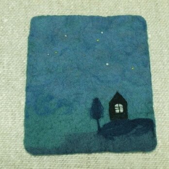 静かな夜のフェルトフリーマットの画像