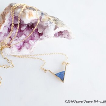 【14KGF】Necklace,Gem Lapis Lazuli Triangleの画像