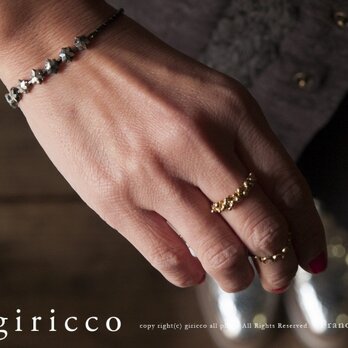 フランス製の黒の星型ガラスと黒のヴィンテージビーズのハーフブレスレット（TJ10903）