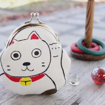 ～こといろ～縁起ものシリーズ　福よ来い！招き猫がま口