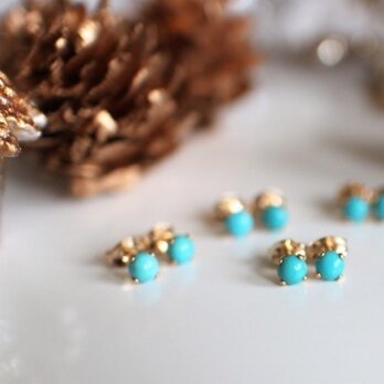 turquoise＊１粒pierce***の画像